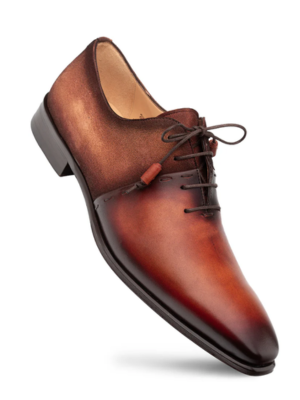 Mezlan Mens Cognac Rust Lace-up Calfskin Leather Dress Shoes, 14 / Medium Mezlan Mens Cognac Rust Lace-up Calfskin Leather Dress Shoes, 14 / Medium