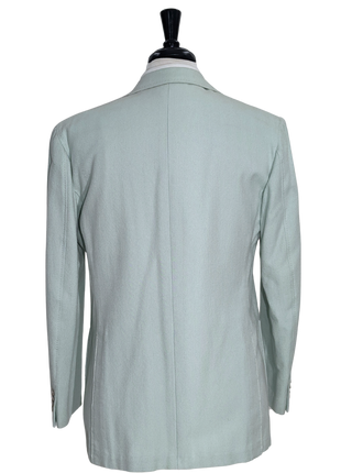 Sartoria Partenopea Men's Blue Herringbone 3-Roll-2 100% Cotton Sportcoat 42R