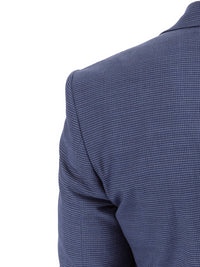 Thumbnail for John Varvatos Half-Canvassed  Blue Two Button Wool Blend Suit