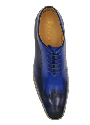 Carrucci Mens Black Grey Two Tone Lace-up Oxford Leather Dress Shoes