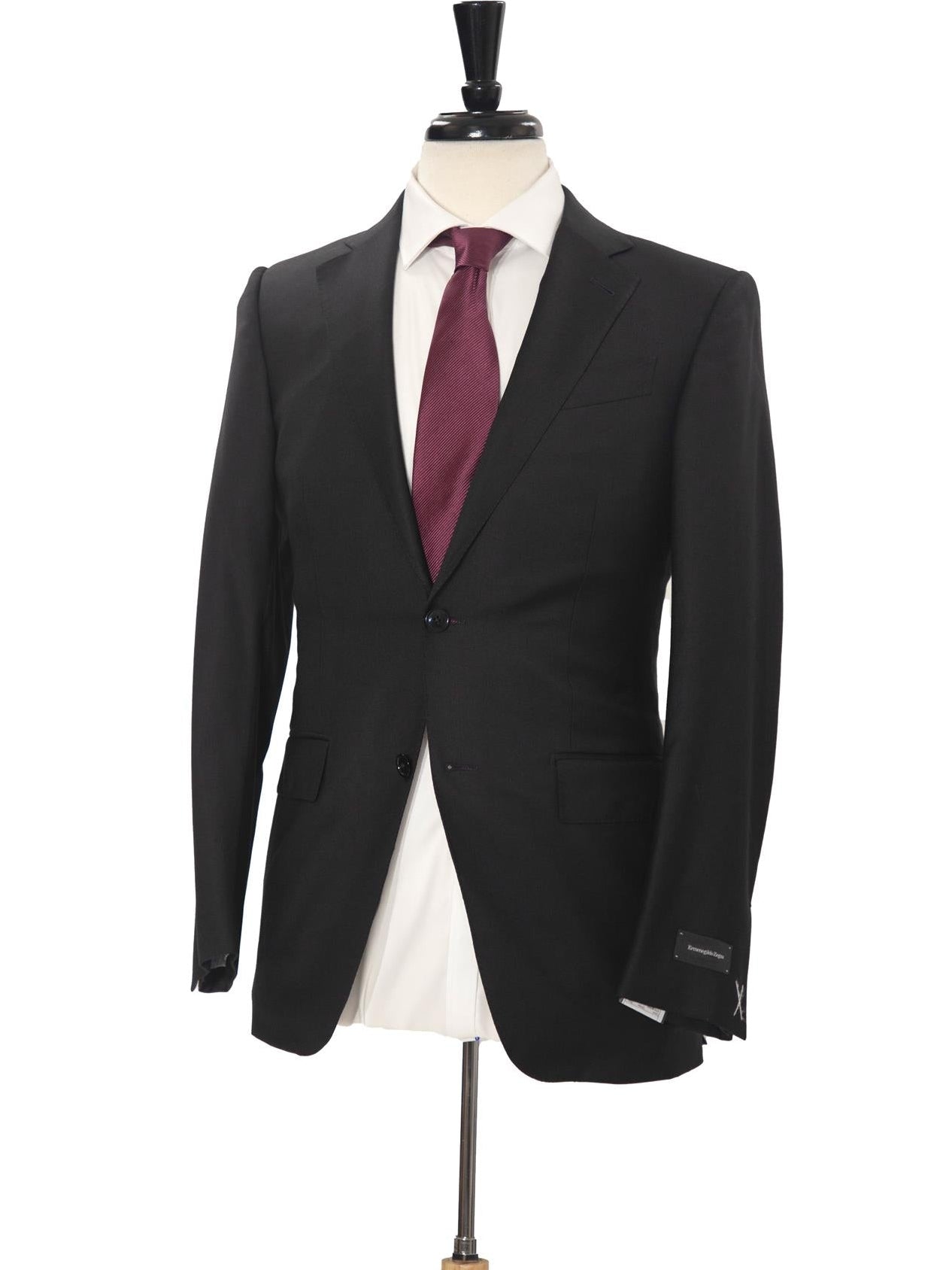 【Ermenegildo Zegna】黒タグ traveller SUIT Lanificio Zegna Traveller Charcoal Wool Suit – StudioSuits