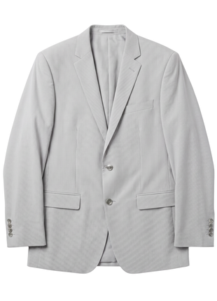 Kenneth Cole New York Gray Pinstriped Cotton Slim Fit Notch Lapel 2-button Suit - The Suit Depot