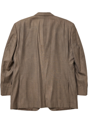 Apollo King Mens Camel Tan Classic Fit  Peak Lapels Wool 3 Piece Suit