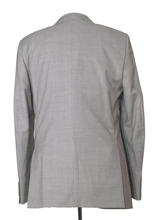 Napoli Mens Tan Houndstooth 100% Reda Wool Slim Fit 2 Piece Suit