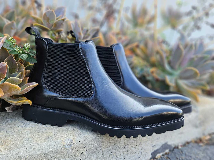 Carrucci Mens Black Slip On Chelsea Leather Dress Boots – The Suit Depot Carrucci Mens Black Slip On Chelsea Leather Dress Boots – The Suit Depot