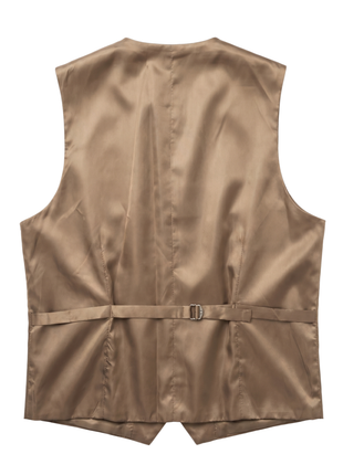 Apollo King Mens Camel Tan Classic Fit  Peak Lapels Wool 3 Piece Suit
