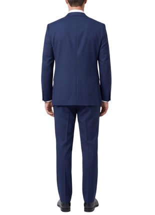 Caravelli Mens Solid Blue Classic Fit Notch Lapel 3 Piece Suit - The Suit Depot