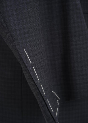 Canali 1934 Mens Gray Check Drop 7 44L Modern Fit 100% Wool 2 Piece Suit - The Suit Depot
