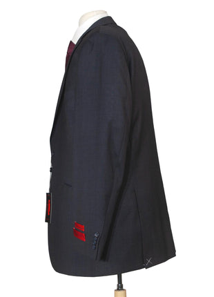 Bresciani Mens 46L Drop 6 Navy Pindot Super 150s Wool Classic Fit 3 Piece Suit