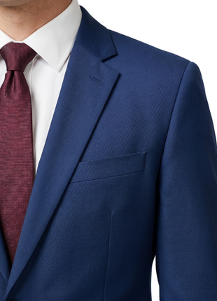 Caravelli Mens Solid Blue Classic Fit Notch Lapel 3 Piece Suit - The Suit Depot