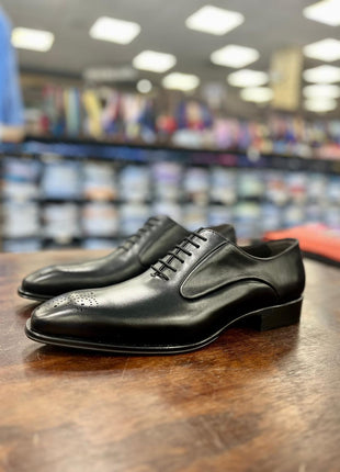 Mezlan Mens Black Lace-up Leather Dress Shoes