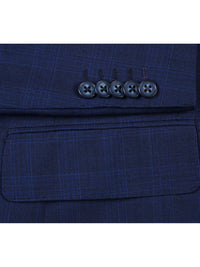 Thumbnail for English Laundry Slim Fit Midnight Blue Check Wool Suit
