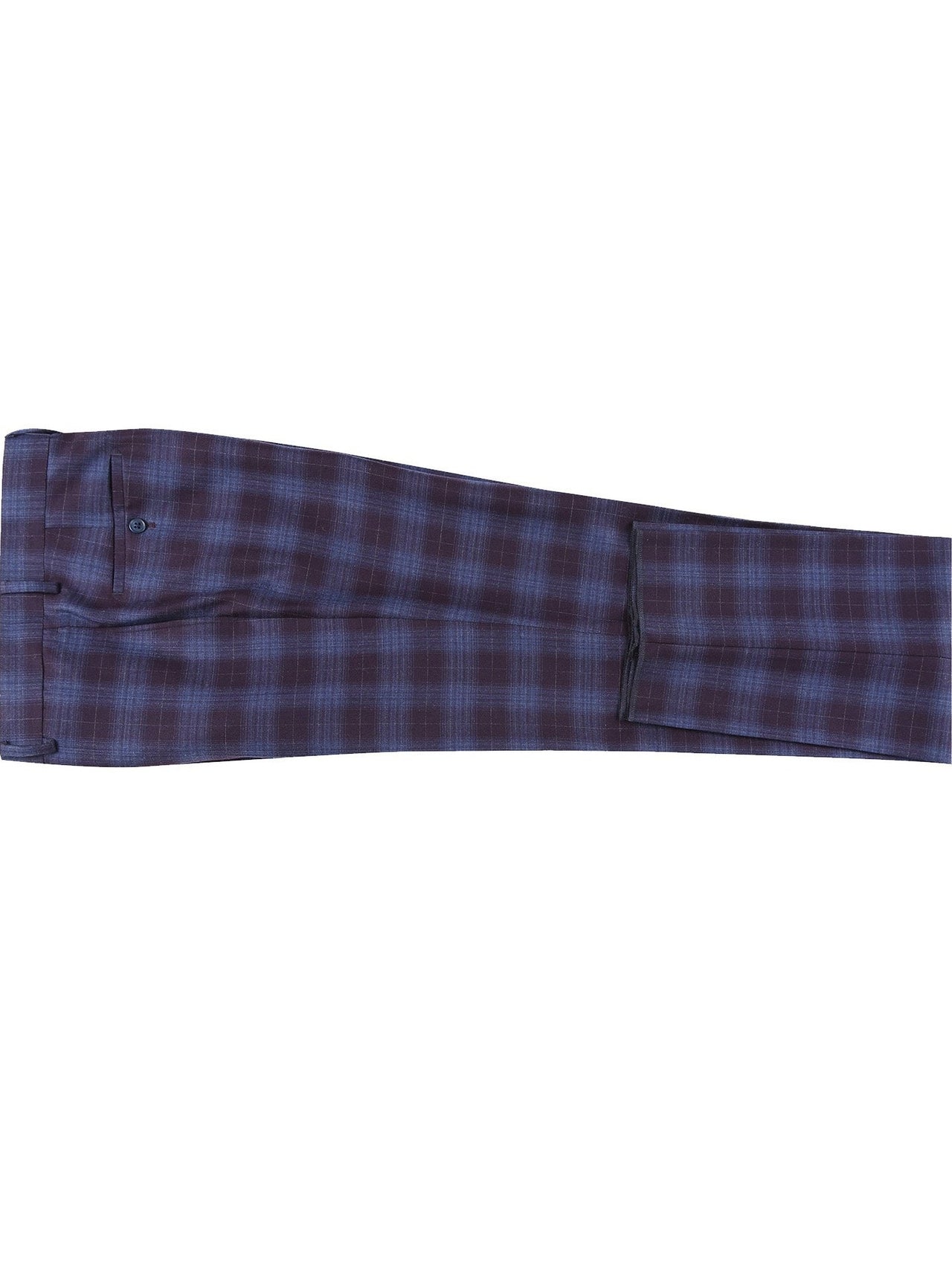 English Laundry Slim Fit Blue with Black Check Wool Suit