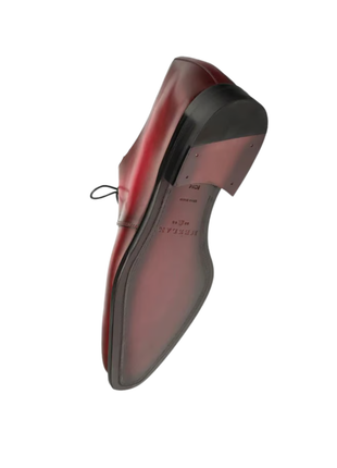 Mezlan Mens Burgundy Rust Lace-Up Oxford Leather Dress Shoes