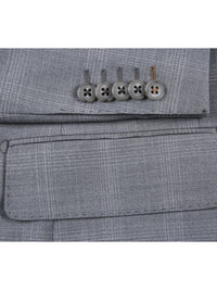 Thumbnail for English Laundry Slim Fit Light Gray Window Pane Check Wool Suit