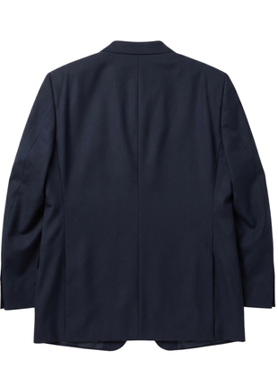 Canali Midnight Navy Tonal Stripe Notch Lapel Canvassed Portly Fit Wool 2-Button Suit 52R