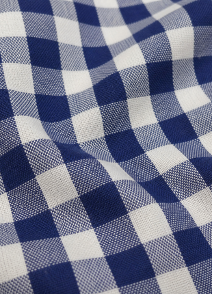 Ferrecci Blue and White Check Slim Fit Cutaway Collar Cotton Dress Shirt