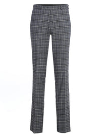 Thumbnail for Men's Classic Fit Single Breasted Grey & White Check Suits