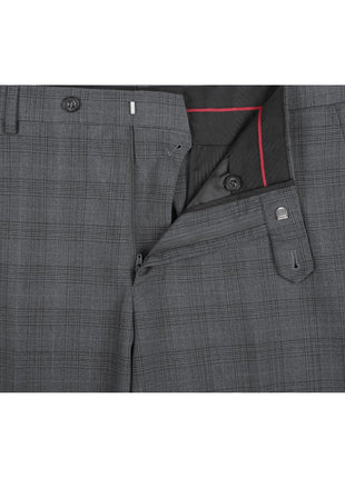 Men's 3-Piece Classic Fit Single Breasted Windowpane Suit