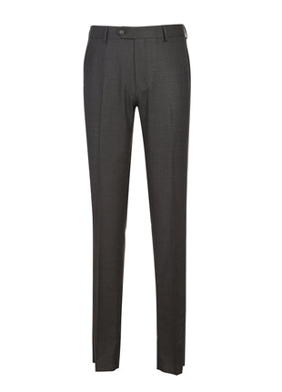 English Laundry Brown Weave Slim Fit Notch Lapel Wool Suit With Patch Pockets
