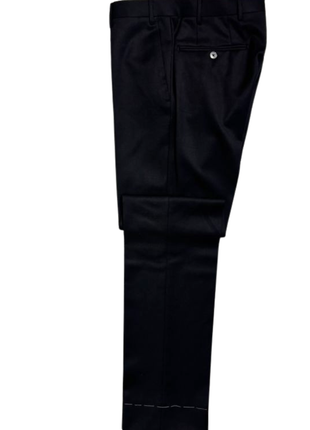 Corneliani Mens Solid Black Fully-Canvassed Peak Lapel Classic Fit 3-Piece Wool Tuxedo Suit - 40R