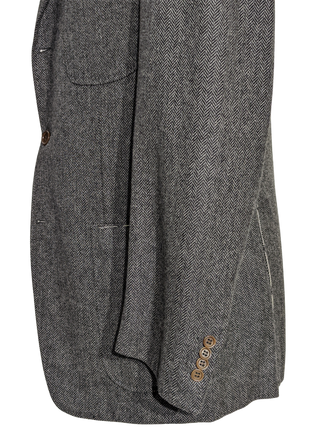 Sartoria Partenopea Men's Gray & Black Herringbone Wool-Cashmere Sportcoat 44R