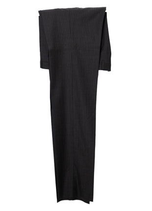 Isaia Mens Drop 8 Charcoal Pinstripe Wool Slim Fit 2-Button Suit - 38R