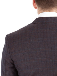 Thumbnail for John Varvatos Half-Canvassed Burgundy Two Button Wool Blend Suit