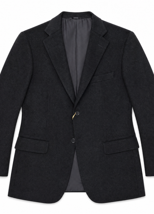 Canali Charcoal Black Flannel Wool Cashmere Blend Classic Fit 3-Buttons Sport Coat 50R