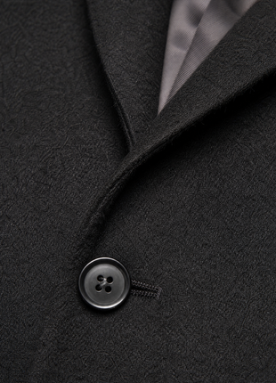 Canali Charcoal Black Flannel Wool Cashmere Blend Classic Fit 3-Buttons Sport Coat 50R
