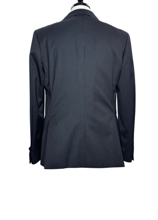 Jerrykey Charcoal Tonal Pinstripe Peak Lapel Classic Fit 2-Button Stretch Suit - 40R