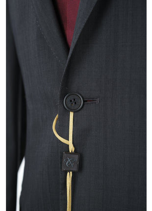 Canali 1934 Mens Gray Striped 44R Drop 6 Wool 2 Piece Suit