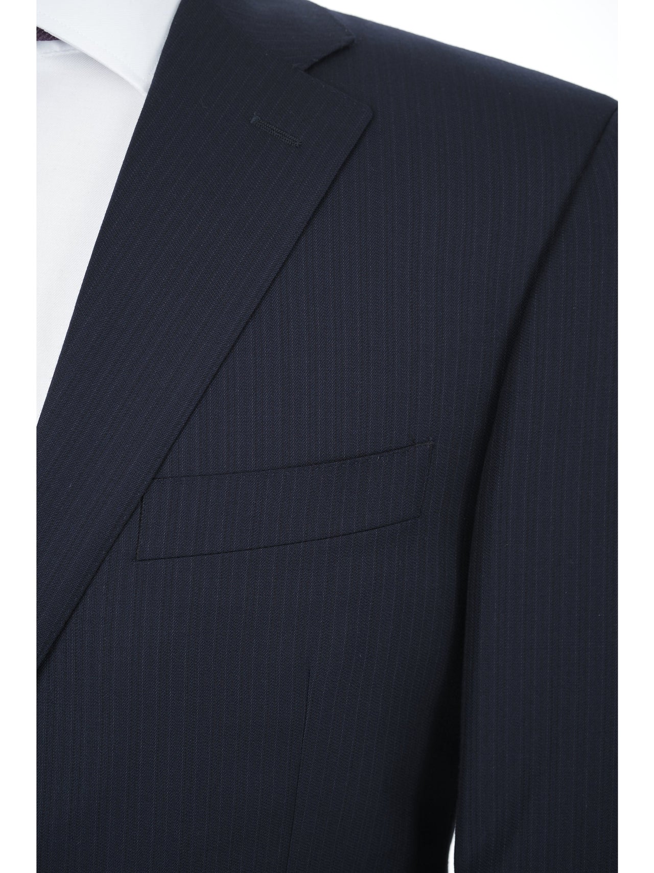 Canali 1934 Mens Blue Pinstriped 44R Drop 7 100% Wool 2 Piece Suit