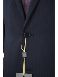 Thumbnail for Canali 1934 Mens Blue Pinstriped 44R Drop 7 100% Wool 2 Piece Suit