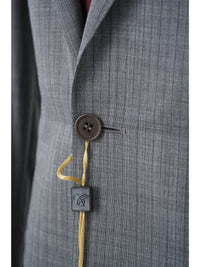 Thumbnail for Canali 1934 Mens Gray Striped 44R Drop 7 100% Wool 2 Button 2 Piece Suit