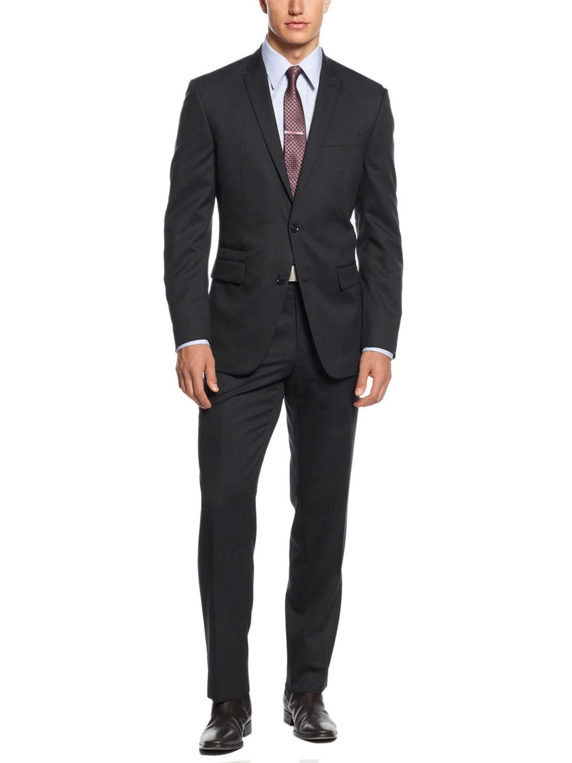Bar III Mens Slim Fit Black Wool Blend 2 Piece Suit The Suit Depot Bar III Mens Slim Fit Black Wool Blend 2 Piece Suit The Suit Depot