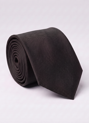 Letteriello Fine Textured Black Italian Silk Neck Tie