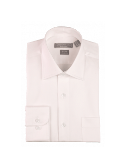 Men's Classic Fit Solid Off White Spread Collar Wrinkle Free 100% Cotton Dress Shirt, 24 / 36/37 Men's Classic Fit Solid Off White Spread Collar Wrinkle Free 100% Cotton Dress Shirt, 24 / 36/37