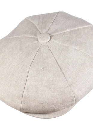 Capas Mens 8/4 Tan 100% Linen Newsboy Cap