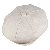 Thumbnail for Capas Mens 8/4 Tan 100% Linen Newsboy Cap