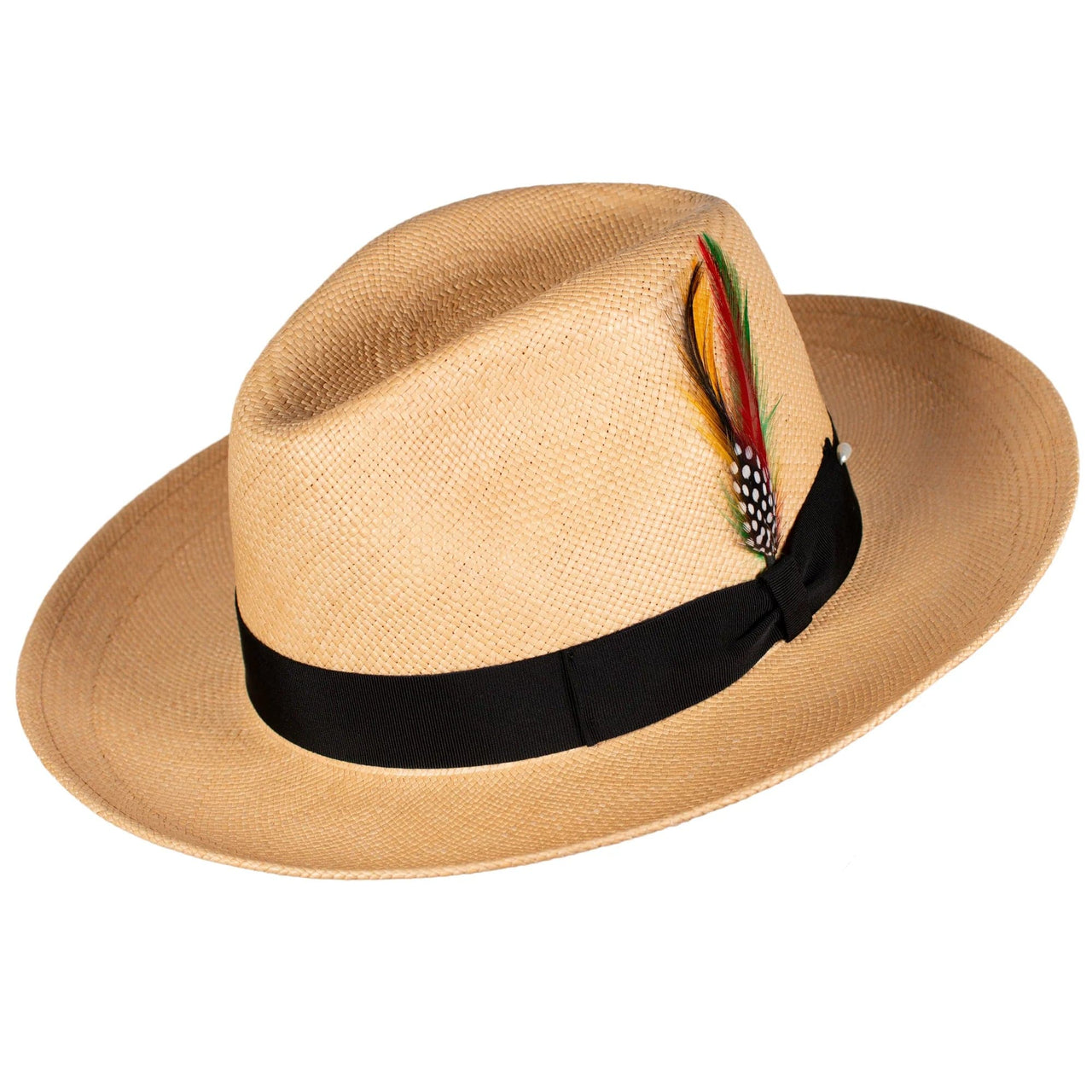 Capas Sombrero de Paja Panamá Biscotto Tan para Hombre