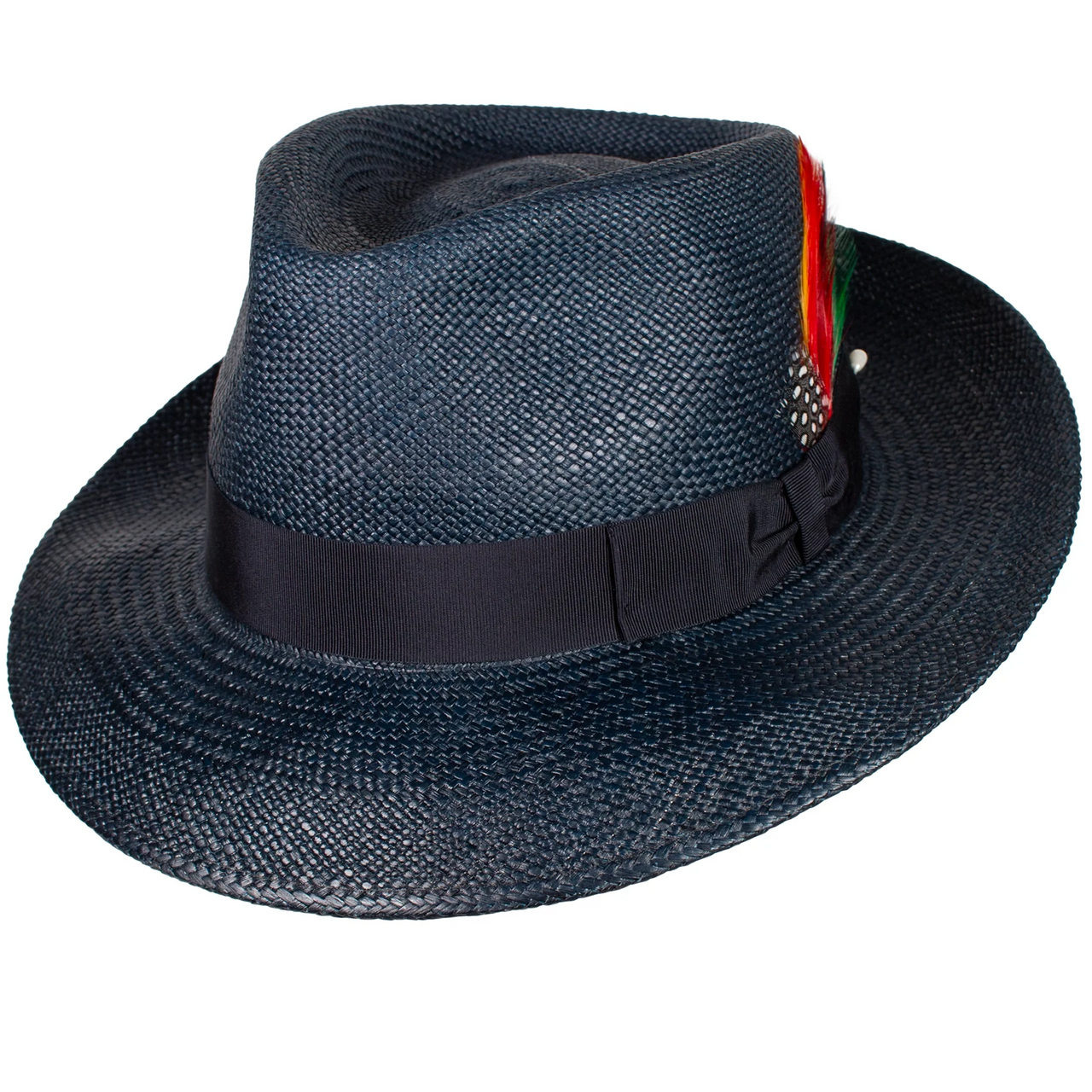 Capas Mens Mario Navy Panama Straw Hat