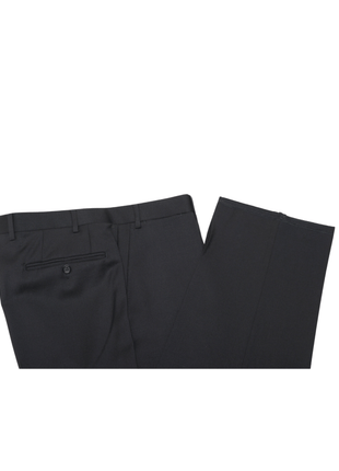 Canali 1934 Mens Solid Black 44L Drop 7 100% Wool 2 Piece Suit
