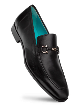 Mezlan Rios Black Horsebit Slip-On Leather Loafers