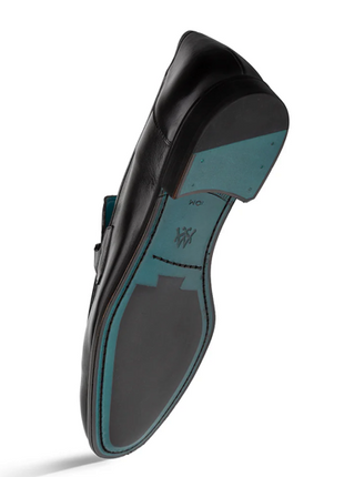 Mezlan Rios Black Horsebit Slip-On Leather Loafers