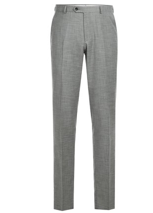 Raphael Men's Slim Fit Light Gray Textured Notched Lapels Two Button Suit
