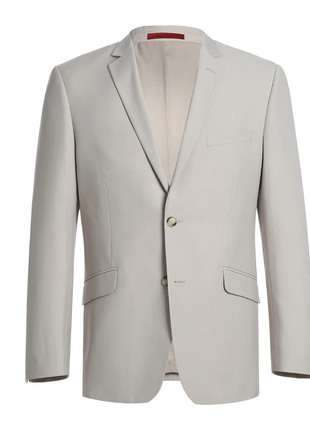 Raphael Solid Beige Notch Lapel Slim Fit Two Button Suit