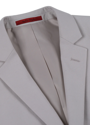 Raphael Solid Beige Notch Lapel Slim Fit Two Button Suit