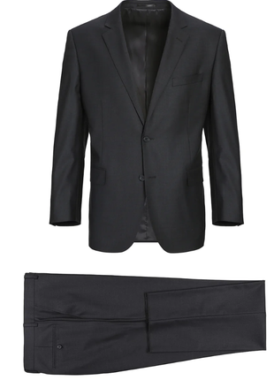 Raphael Men’s Charcoal Gray Classic Fit Notch Lapel Two-Button Wool Suit