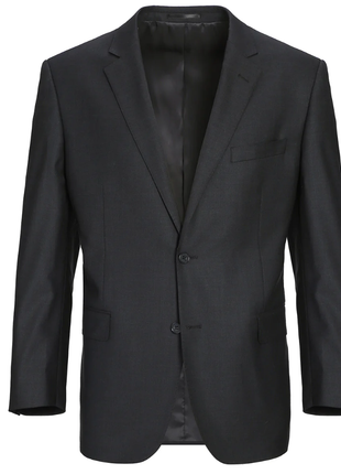 Raphael Men’s Charcoal Gray Classic Fit Notch Lapel Two-Button Wool Suit